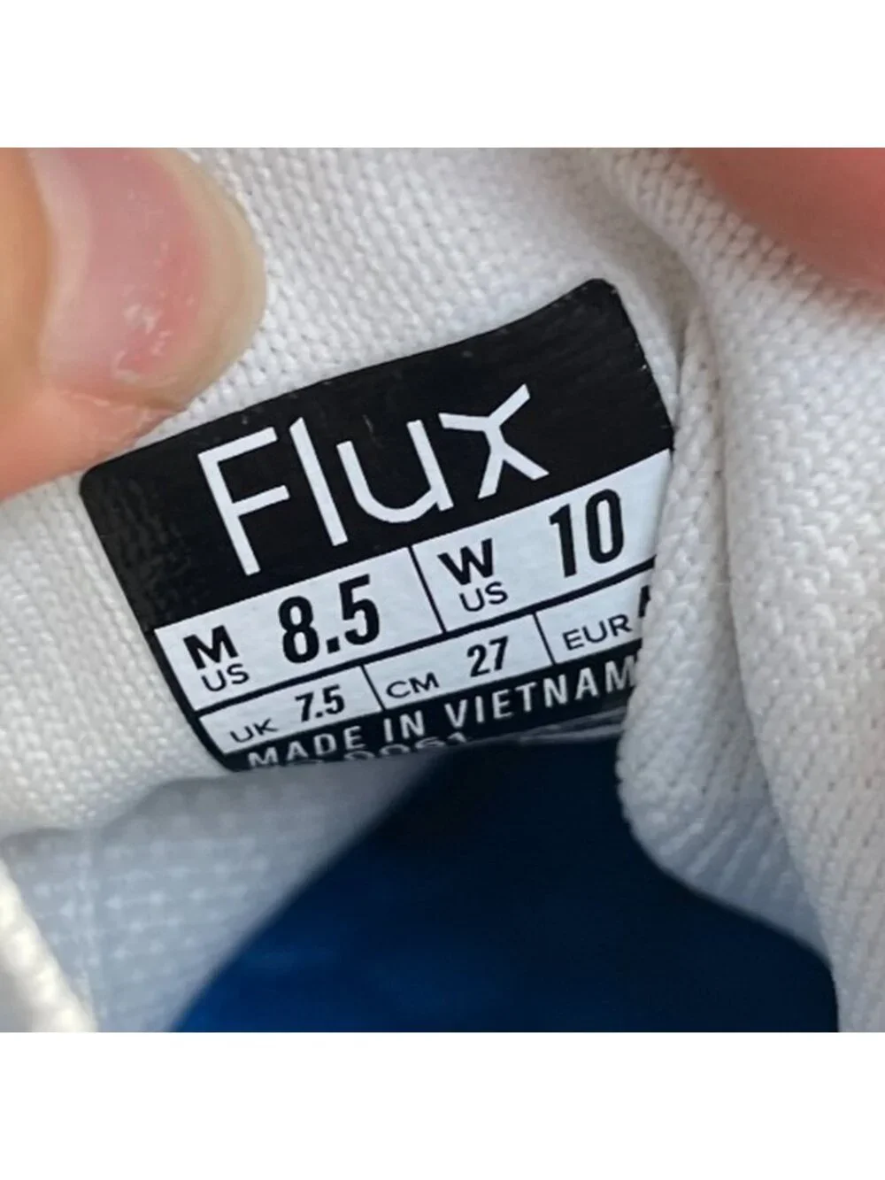 Flux Footwear Adapt Trainer White Mens Size 8.5 Athletic Knit Shoes Sneakers